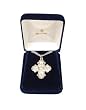 Sterling Silver Religious Four-Way Cross Pendant Necklace 24"