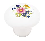 Liberty Hardware P95713C-WF-C 1-3/8-Inch Ceramic Flower Round Knob