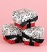 Hortense B. Hewitt Wedding Accessories Favor Boxes, Black and White Filigree with Red, 25-Pack