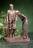 Nostalgic Bronze-Finish Couple Golfers