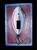 Angler FISHING Single SWITCH PLATE switchplate cove