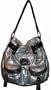 Women's Kathy Van Zeeland Purse Handbag Silver Pillow Talk Belt Hobo