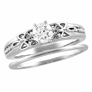 Beautiful Semi Mount Wedding Ring Set (Center Stone Not Included)