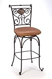 Hillsdale Sedona 26-Inch Counter Stool with Memory Mechanism, Brown Powder  ....