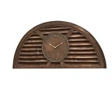 Hen-Feathers Grand Louvered Arch Clock - Bronze