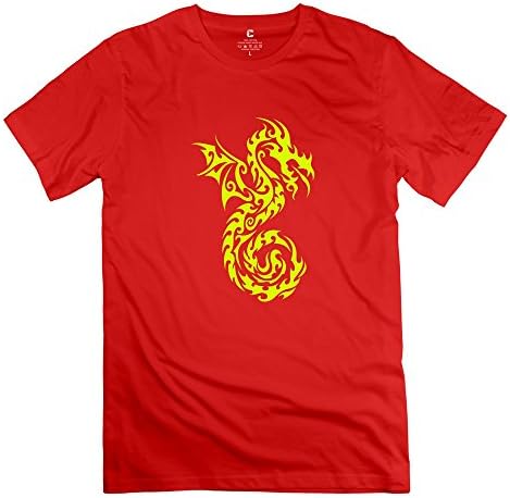 Men's T Shirt Dragon Tribal Tattoo Size XL Red
