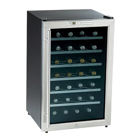 The Wine Enthusiast 28-Bottle Silent Wine Refrigerator- Stainless Steel(2720229)