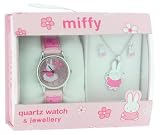 Miffy Watch, Necklace and Earrings Giftset - Pink