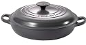 Le Creuset Cast Iron Shallow Casserole, Granite, 30 cm