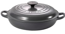 Le Creuset Cast Iron Shallow Casserole, Granite, 30 cm