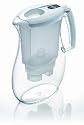NEW ITALIAN DESIGN - TABLE TOP LINE (WHITE) JUG WATER FILTER with 1 Cartridge (PLUS 1 free). Top quality acrylic jug with glass like appearance. Replacement cartridges available (compatible with Brita) on Amazon. FREE SHIPPING