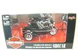 Diecast Model Harley Davidson Duo Glide with Sidecar (1958) (1:18 scale by Maisto) in Black and Cream