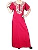 Red Caftan Muumuu Dress Embroidered Evening Wear Kaftans Nighty Xxl