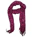 Black Red Zebra Animal Design Knit Shawl Scarf 21"x76"