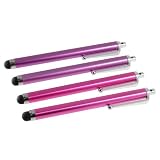 4 Pack of Purple Pink Stylus Universal Touch Screen Pen for Ipad 2 Ipod Iphone 4,4S,Kindle Fire,3g 3gs, Motorola Xoom, Samsung Galaxy Tab 8.9 10.1, Blackberry Playbook HTC Flyer Evo + Bluecell Cable Tie
