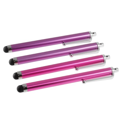 Bluecell 4 Pack of Purple Pink Stylus Universal Touch Screen Pen for Ipad 2 Ipod Iphone 4,4S,Kindle Fire,3g 3gs, Motorola Xoom, Samsung Galaxy Tab 8.9 10.1, Blackberry Playbook HTC Flyer Evo