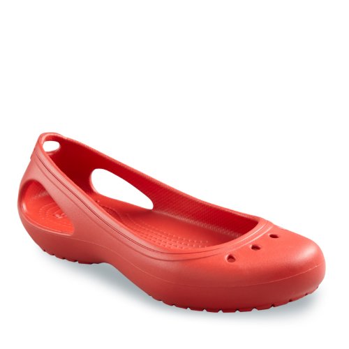 crocs Women's Kadee Ballet Flat,Scarlet,7 M US