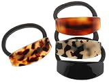 France Luxe Squared Oval Ponytail Holder