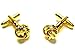 Gold Formal Love Knot Cufflinks w/Gift Box title=
