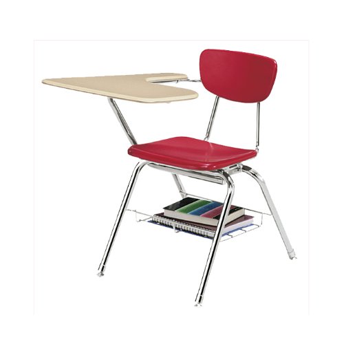 Virco Martest 21 3700 Chair Desks, Navy with Sandstone Desktop, Two/carton
