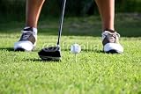 Wallmonkeys Peel and Stick Wall Decals - Golf - Driver Mit Golfball Auf Tee - 48