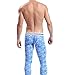 ZIHAN Men's Printing Slim Fit Leggings Tight Pants Large Sky Blue