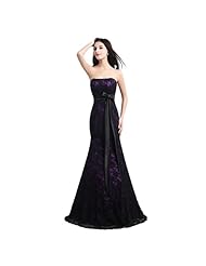 Strapless Mermaid Satin Belted Lace-Up Evening Dress  With a Sash 