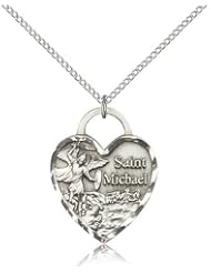 Sterling Silver St. Michael the Archangel Pendant - 18" Chain