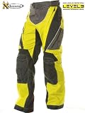 Xelement Advanced Level-3 Black and Yellow Green Tri-Tex? Fabric Motorcycle Pants - Size : 32