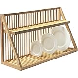 Wall Mounted Wooden Plate Rack - Large