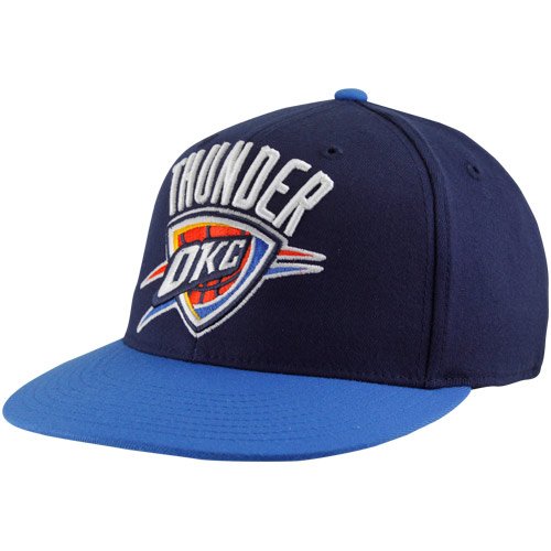 adidas Oklahoma City Thunder Men's 210 Fitted Hat - Royal Blue/Light Blue (Large/X-Large)