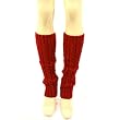 Winter Ski Cable Knit Slouch Leg Warmers Dancer Brick Red