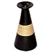 EXP Handcrafted Jet Black Terracotta Vase With Rattan Band - Tapered