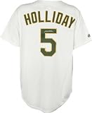 Matt Holliday Autographed Jersey | Details: Oakland Athletics, Majestic White Replica