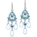 Beryl's Blue Crystal Jewelry - Chandelier Earrings