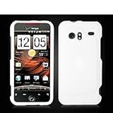 White Rubberized Snap-On Hard Skin Case Cover for HTC Droid Incredible Phon ....