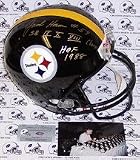 Jack Ham Autographed Steelers HOF 88 and SB IX, X XIII Champs Full Size Replica Football Helmet