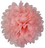 Tissue Pom Pom Paper Flower Ball 10inch Carnation Pink -Just Artifacts Brand