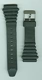 Genuine TIMEX Mens Black Resin Strap, wide end-piece 21mm, width 16mm, length 6 -1/4in