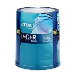 TDK 16X DVD+R 100PK Spindle