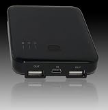 New Trent IMP50D 5000mAh, 3G iPad, iPhone 4 4G , 3G 3Gs iPhone, iPod touch itouch (1G 2G 3G), Motorola Droid X Eris, Android (Evo, G1, Nexus noe, Incredible) 5000mah External Backup Battery Pack with Dual USB Black Color