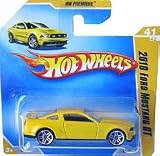 2009 Hot Wheels 2010 FORD MUSTANG GT Hw Premiere #41 (YELLOW) SHORT CARD