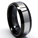 Tow Tone Tungsten Carbide Ring Wedding Band sizes 8 to 13