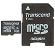 Transcend 4GB Class 6 microSDHC Memory Card w/Adapter