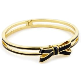 Kate Spade New York Double Bow Black Bangle Bracelet