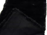 Full Skin Black Fox Fur Blanket/Throw w/100% Cashmere Backing