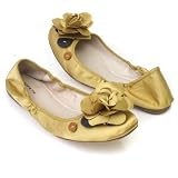 All Black 'Bloom' Flat (Yellow)