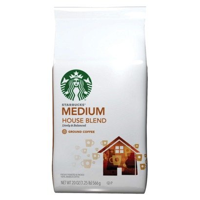 Starbucks House Blend Coffee (Medium), Ground, 20 Oz Bags, (Pack of 2)