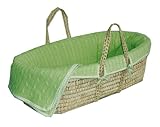 Tadpoles Cable Knit Moses Basket Set in Green