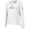 adidas Houston Rockets Ladies White Logo Tissue Long Sleeve T-shirt